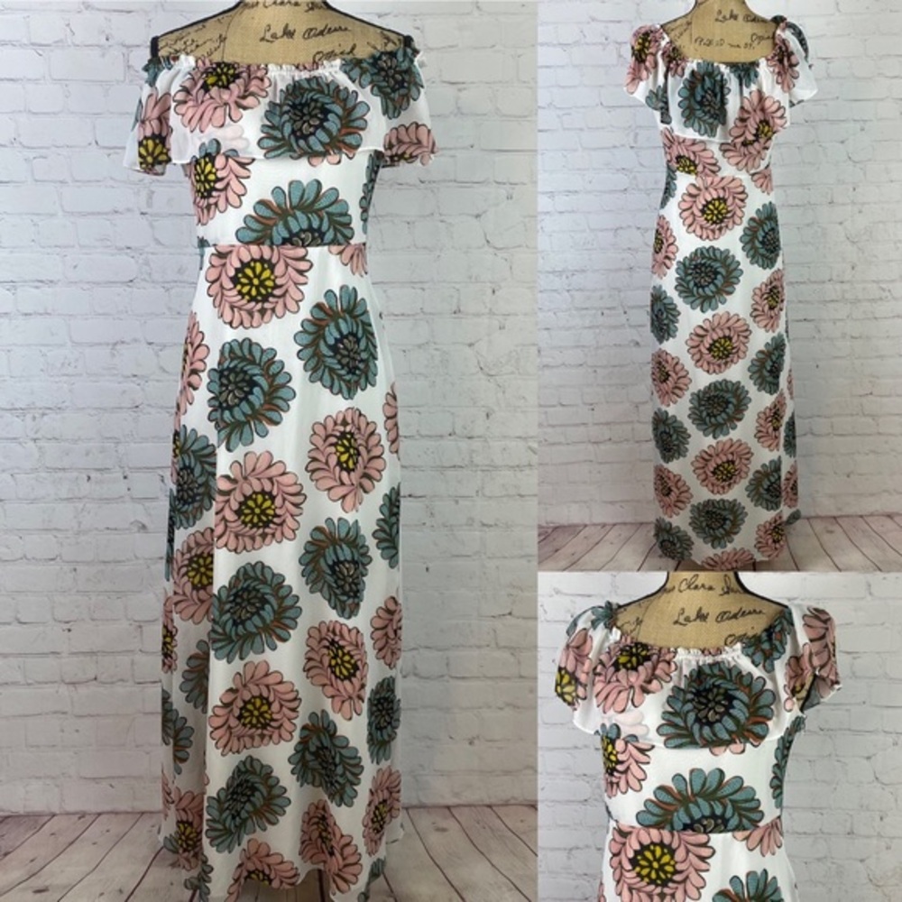 Loft Floral Off/On Shoulder Maxi